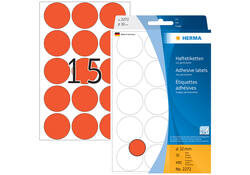 Etiket HERMA 2272 rond 32mm rood 480stuks