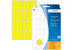 Etiket HERMA 2361 13x40mm geel 896 stuks