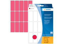 Etiket HERMA 2416 20x50mm fluor rood 360stuks