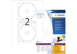 Etiket HERMA 8624 CD 116mm wit opaqua 20stuks