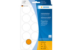 Etiket HERMA 2274 rond 32mm fluor oranje 360stuks