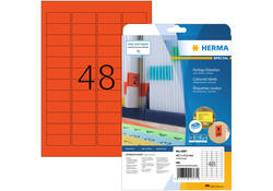 Etiket HERMA 4367 45.7x21.2mm verwijderbaar rood 960stuks