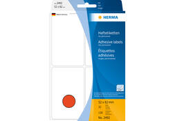 Etiket HERMA 2492 52x82mm rood 128 stuks