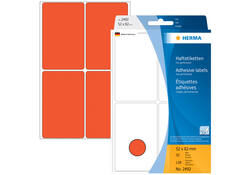 Etiket HERMA 2492 52x82mm rood 128 stuks