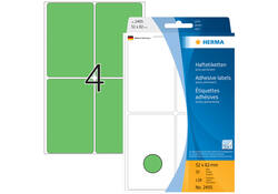 Etiket HERMA 2495 52x82mm groen 128stuks