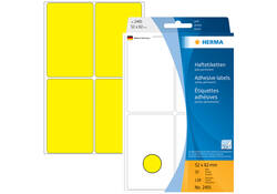 Etiket HERMA 2491 52x82mm geel 128 stuks