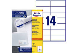 Etiket Avery Zweckform 3477 105x41mm wit 1400stuks