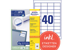 Etiket Avery Zweckform 3657 48.5x25.4mm wit 4000stuks