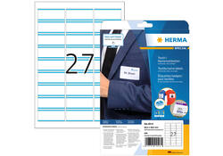 Naambadge etiket HERMA 4513 63.5x29.6mm wit/blauw