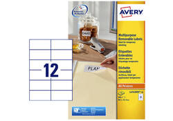 Etiket Avery L4743REV-25 99.1x42.3mm afneembaar wit 300stuks