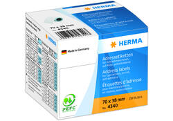 Etiket HERMA adres 4340 70x38mm op rol wit 250stuks