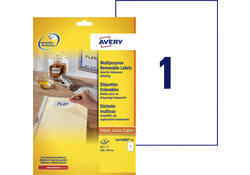 Etiket Avery L4735REV-25 210x297mm A4 afneembaar wit 25stuks