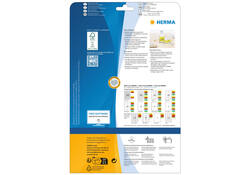 Etiket HERMA 5140 63.5x29.6mm neongeel 540stuks