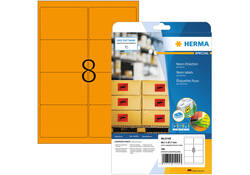 Etiket HERMA 5145 99.1x67.7mm fluor oranje 160stuks