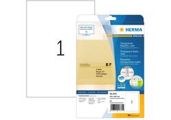 Etiket HERMA 4375 210x297mm A4 transparant 25stuks