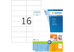 Etiket HERMA 4620 105x37mm premium wit 3200stuks