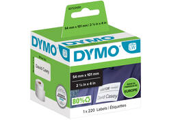Etiket Dymo LabelWriter naamkaart 54x101mm 1 rol á 220 stuks wit