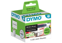 Etiket Dymo LabelWriter multifunctioneel 54x70mm 1 rol á 320 stuks wit
