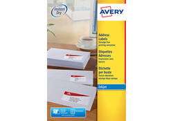 Etiket Avery J8163-100 99.1x38.1mm wit 1400stuks