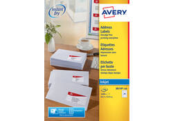Etiket Avery J8159-100 63.5x33.9mm wit 2400stuks