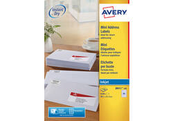 Etiket Avery J8651-100 38.1x21.2mm wit 6500stuks