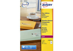 Etiket Avery L7562-25 99.1x33.9mm transparant 400stuks