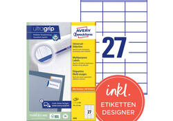 Etiket Avery Zweckform 3479 70x32mm wit 2700stuks