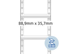 Etiket HERMA 8161 88.9x35.7mm 1-baans wit 2000stuks