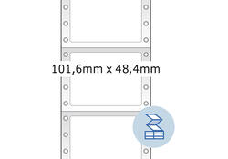 Etiket HERMA 8163 101.6x48.4mm 1-baans wit 2000stuks