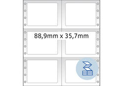 Etiket HERMA 8220 88.9x35.7mm 2-baans wit 8000stuks