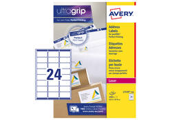 Etiket Avery L7159-250 63.5x33.9mm wit 6000stuks