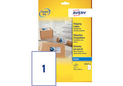 Etiket Avery J8167-10 199.6x289.1mm wit 10stuks