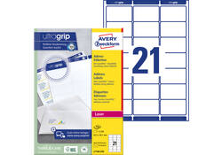 Etiket Avery L7160-250 63.5x38.1mm wit 5250stuks
