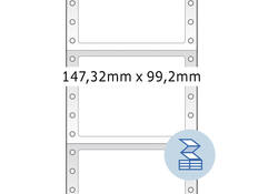 Etiket HERMA 8292 147.3x99.2mm 1-baans wit 3000stuks