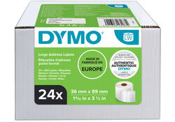 Etiket Dymo LabelWriter adressering 36x89mm 24 rollen á 260 stuks wit