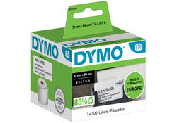 Etiket Dymo LabelWriter visitekaart 51x89mm 1 rol á 300 stuks wit