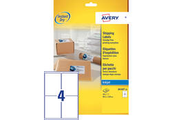 Etiket Avery J8169-10 99.1x139mm wit 40stuks