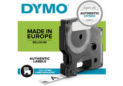 Labeltape Dymo LabelManager D1 polyester 19mm zwart op wit 10 stuks