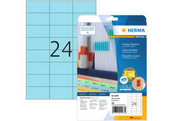 Etiket HERMA 4468 70x37mm verwijderbaar blauw 480stuks