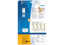 Etiket HERMA 4466 70x37mm verwijderbaar geel 480stuks