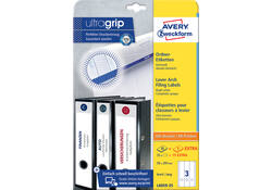 Rugetiket Avery Zweckform breed/lang 59x297mm zelfklevend wit