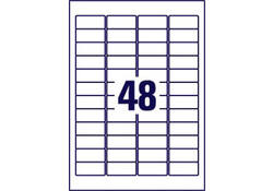 Etiket Avery L6009-20 45.7x21.2mm zilver 960stuks