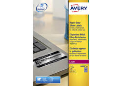 Etiket Avery L6008-20 25.4x10mm zilver 3780stuks
