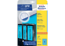 Rugetiket Avery breed 61x192mm zelfklevend blauw