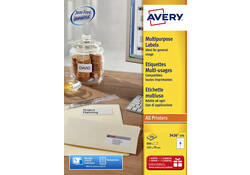 Etiket Avery L4745REV-25 96x63.5mm afneembaar wit 200stuks