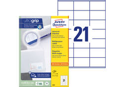 Etiket Avery Zweckform 3481 70x41mm wit 2100stuks