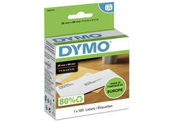 Etiket Dymo LabelWriter adressering 28x89mm 1 rol á 130 stuks wit