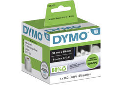 Etiket Dymo LabelWriter adressering 36x89mm 1 rol á 260 stuks wit