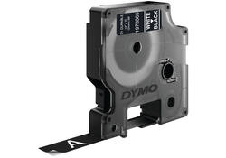 Labeltape Dymo LabelManager D1 polyester 12mm wit op zwart