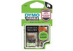 Labeltape Dymo LabelManager D1 polyester 12mm zwart op oranje